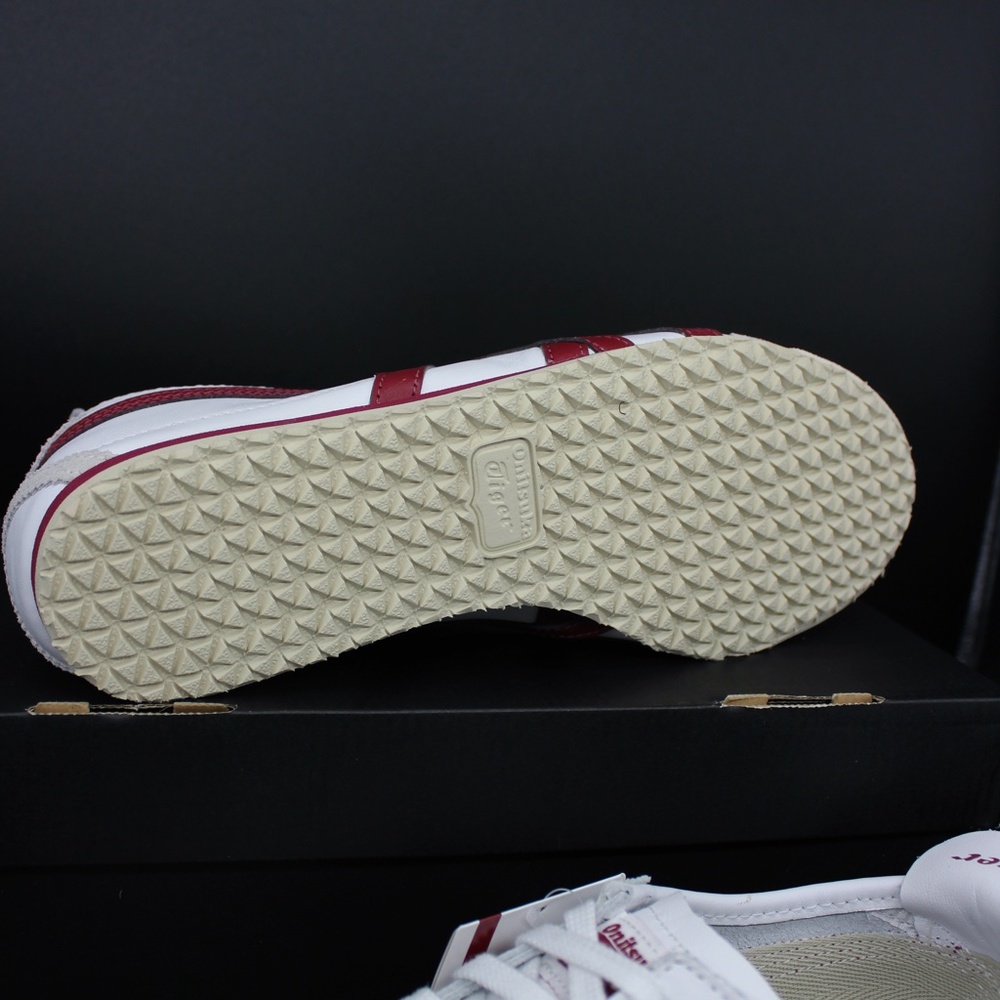 ASICS ONITSUKA D4J2L-0125 White Burgandy Mexico 66 Unisex fashion Sneakers - Picture 10 of 10